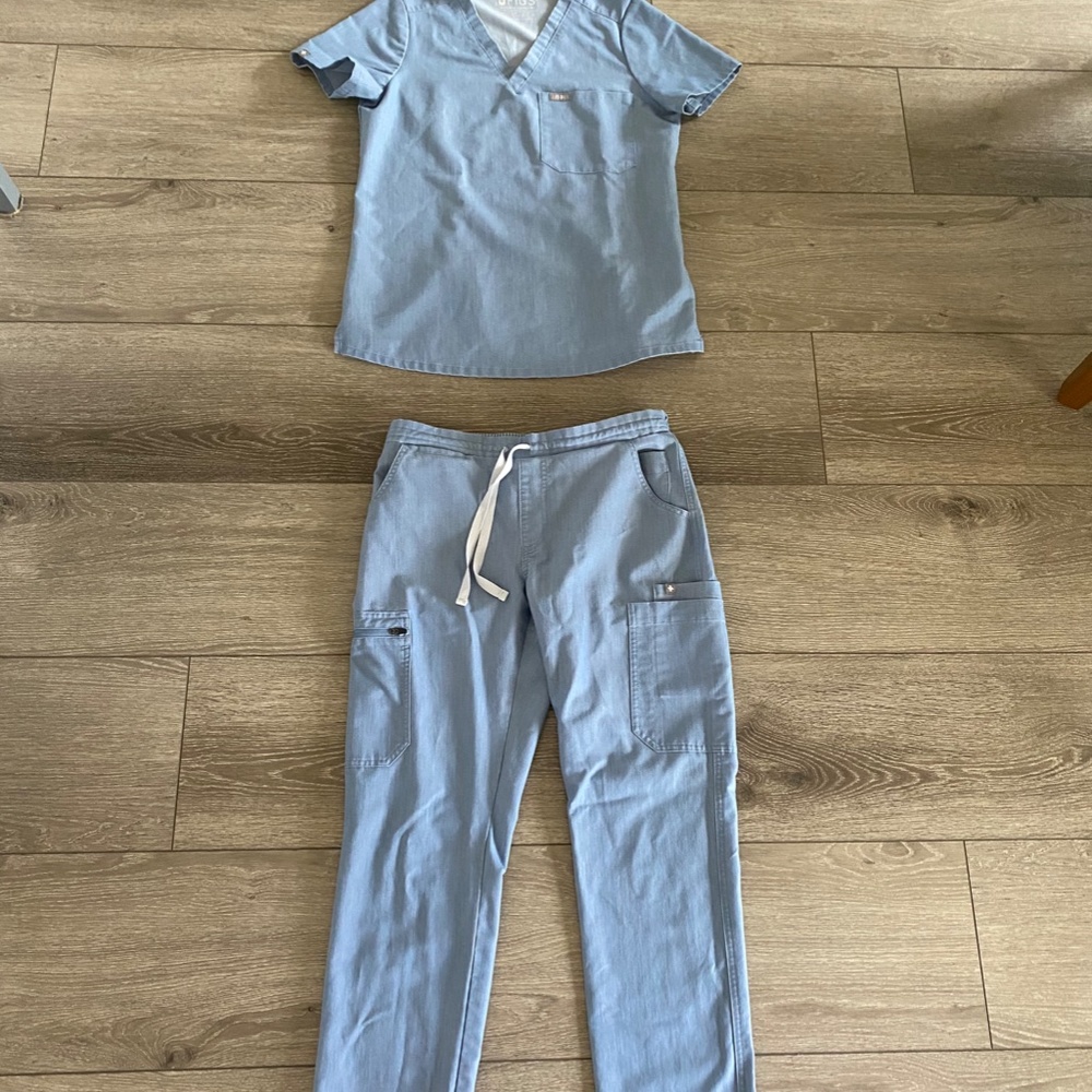 Indigo Blue Scrub Set